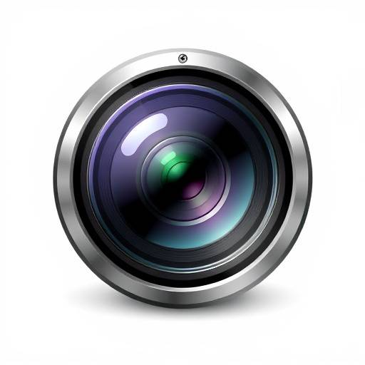Icon of a camera lens, representing photography services