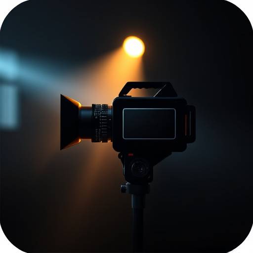 Icon of a film camera, representing film production