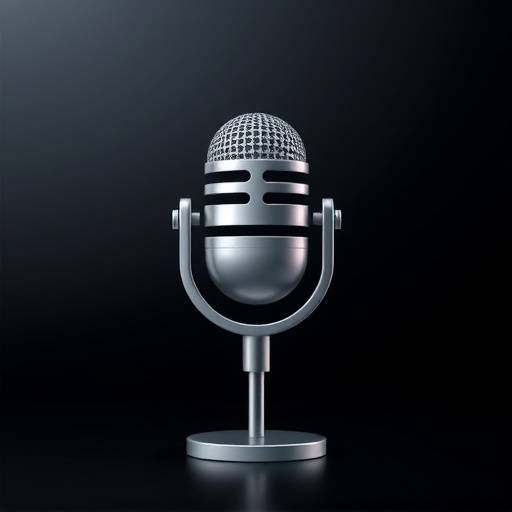 Icon of a microphone, representing audio production